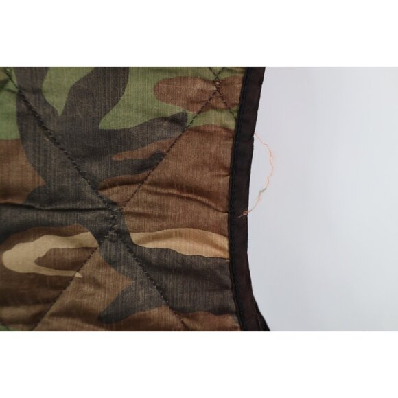 Vtg 70s Streetwear Mens Large Distressed Reversible Camouflage Vest Jacket USA - Picture 5 of 16